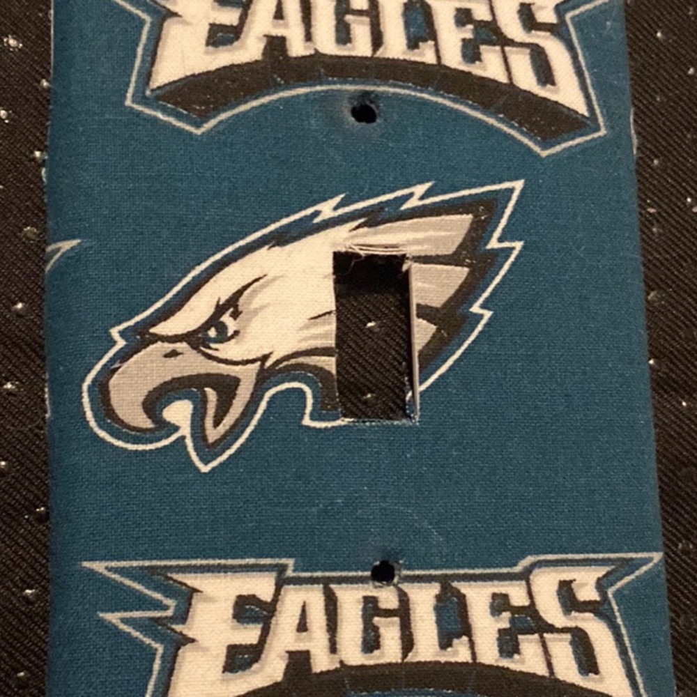 THESE ARE LIGHT SWITCH COVERS COVERED IN FABRIC